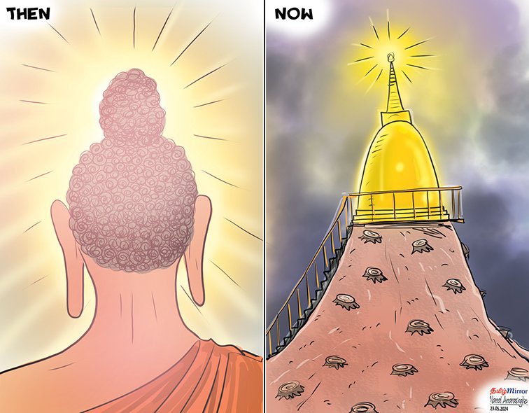 Cartoon by @NamalAmarasing #lka #SriLanka #vesak #vesak2024