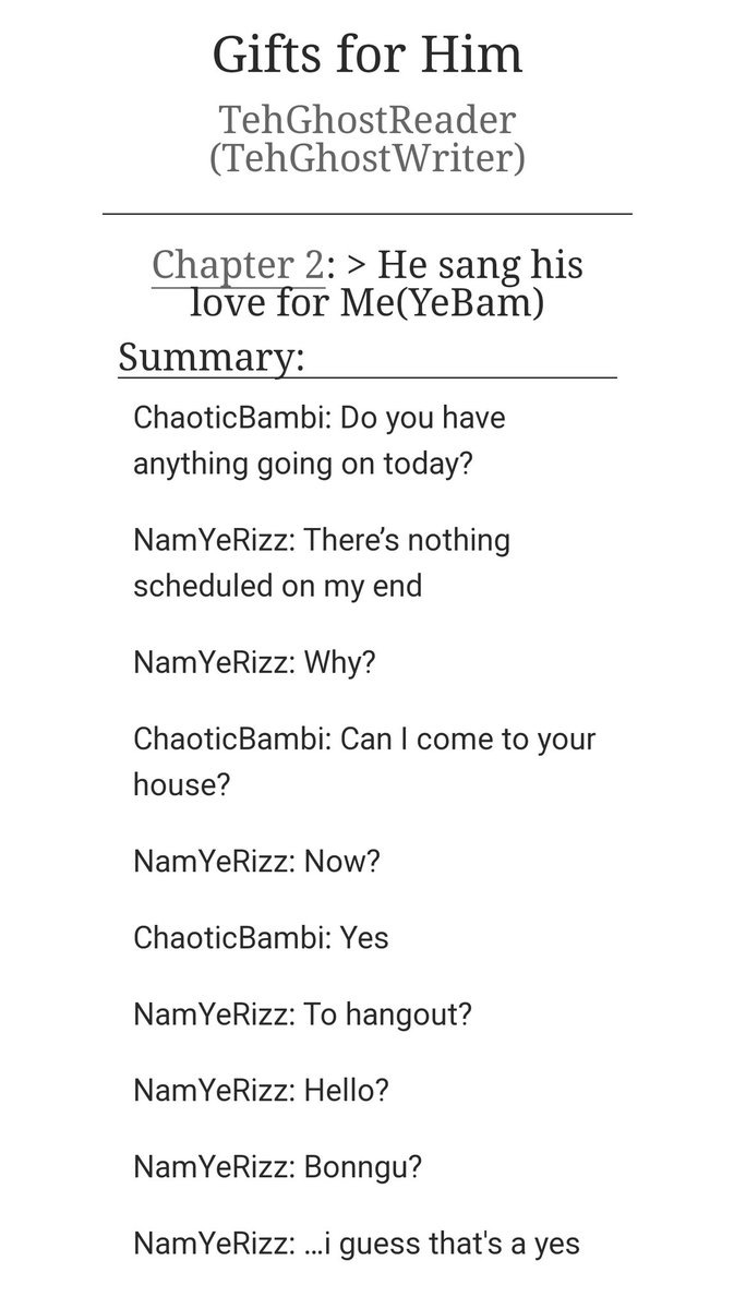 tehghostwriter's tweet photo. #yebam #갱밥
#allbam (2/5) 🪡🧶💝
💙 3k words
💗 😘 and 🎤🎶
💙 cuties patooties
🔗https://t.co/obYSqsIc92 https://t.co/n7fM3dcMgS