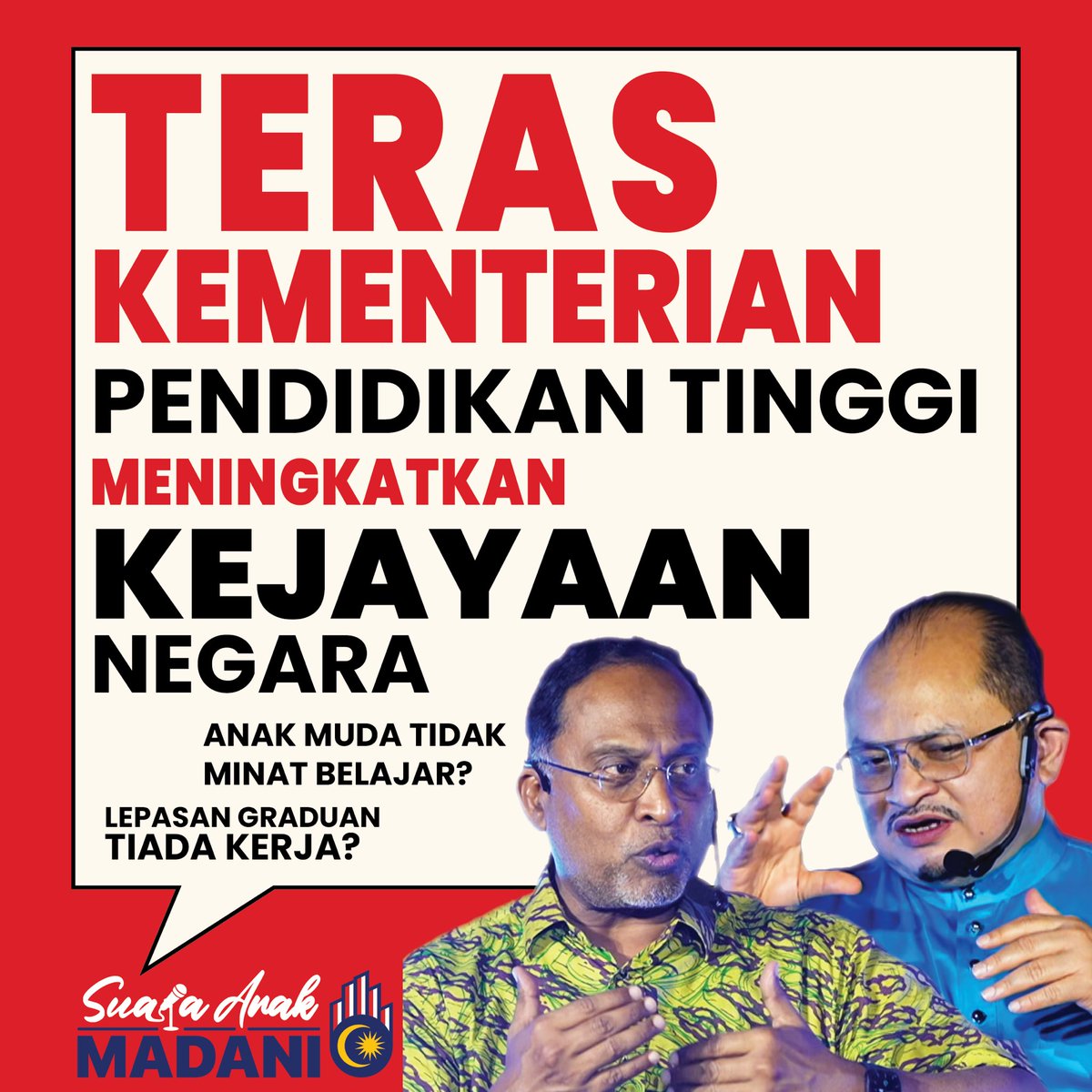 Suara Anak Madani musim kedua - episod 11, menampilkan YB Dr Zambry Abd Kadir (Menteri Pendidikan Tinggi) sebagai panel jemputan.

Program Bual Bicara - Suara Anak Madani ini adalah salah satu usaha dari Datuk Seri Shamsul Iskandar 

#SuaraAnakMadani