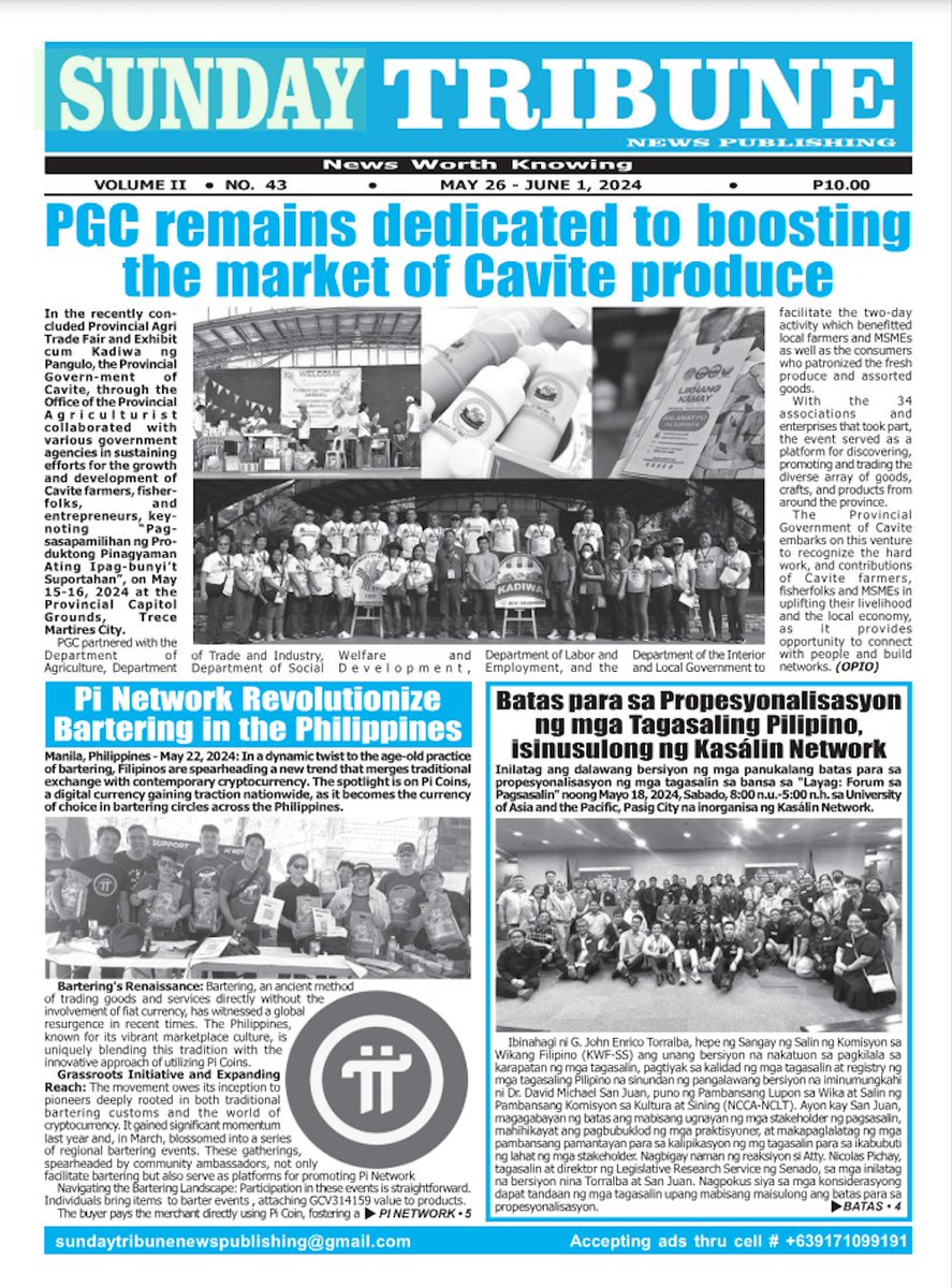 okere_eberechi's tweet image. #PiNerwork featured on the front page of the Sunday Tribune, which has a daily circulation of between 100,000 to 200,000 copies highlighting our bartering efforts. Kudos to all GCV Ambassadors!
