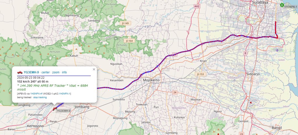 Testing terrestrial digipeater #APRS 144.390 MHz, good covegare.. #hamradio
