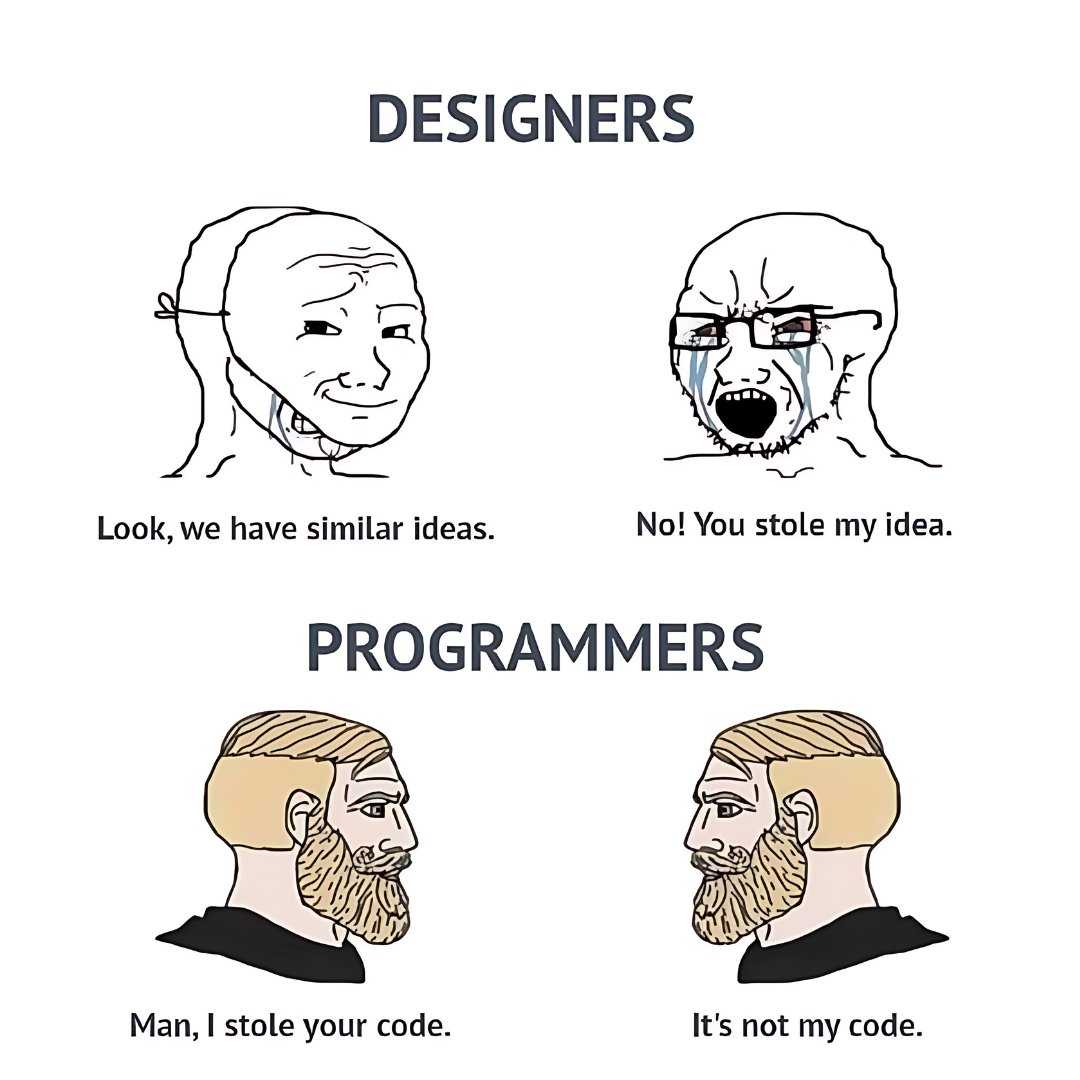AtheosTech's tweet image. The eternal struggle of ownership in the creative and technical fields #DesignerVsProgrammer #CreativeConflict #CodeOwnership #meme #techmeme #atheostech