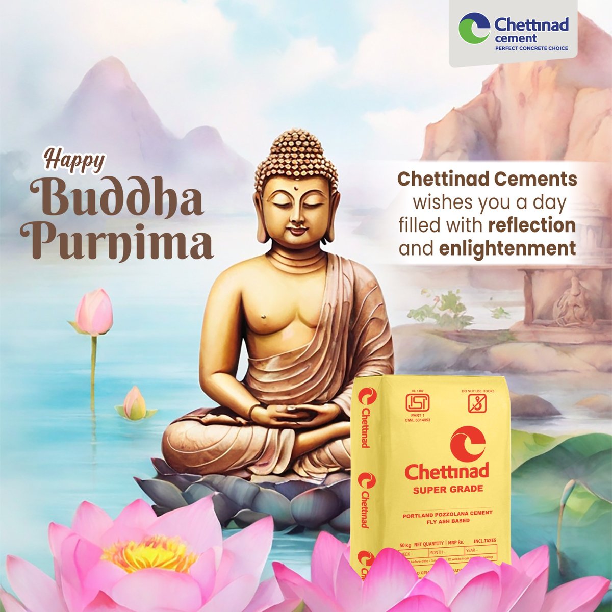 ChettinadCement's tweet photo. Chettinad Cement extends heartfelt wishes on Buddha Purnima, celebrating the teachings of peace and enlightenment.
#chettinadcements #Strength #Durability #cement #construction #maxcretecement #quality #craftmanship #HappyBudhapurnima #budhapurnima #budhapurnima2024 #supergrade https://t.co/MkuCTbaiBk
