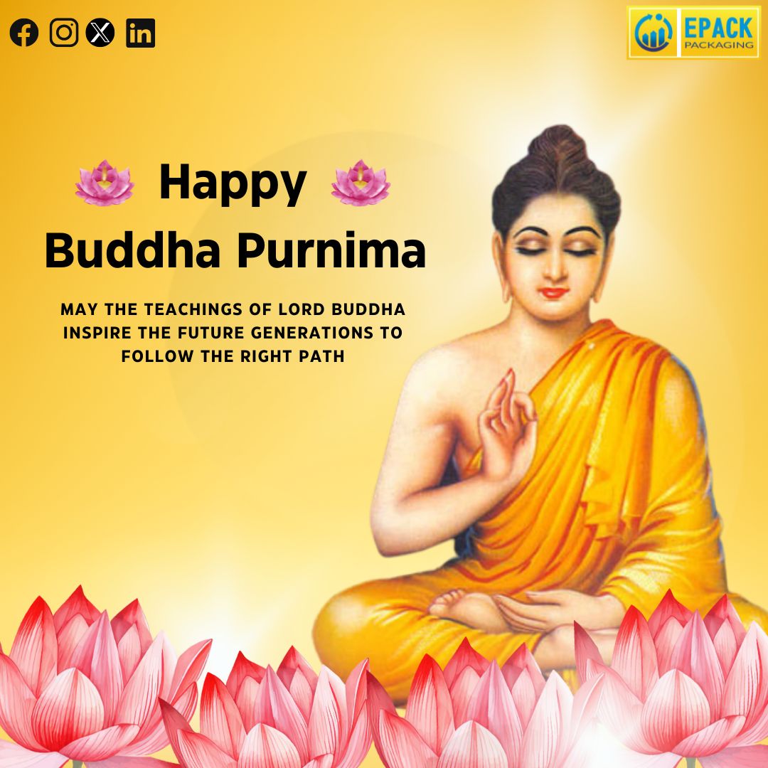 EPack_India's tweet photo. Happy Buddha Purnima! May you be blessed with the strength to overcome obstacles and achieve your goals.
#happybuddhapurnima #buddhapurnima #buddhapurnima2024 https://t.co/axOWX0E8R0