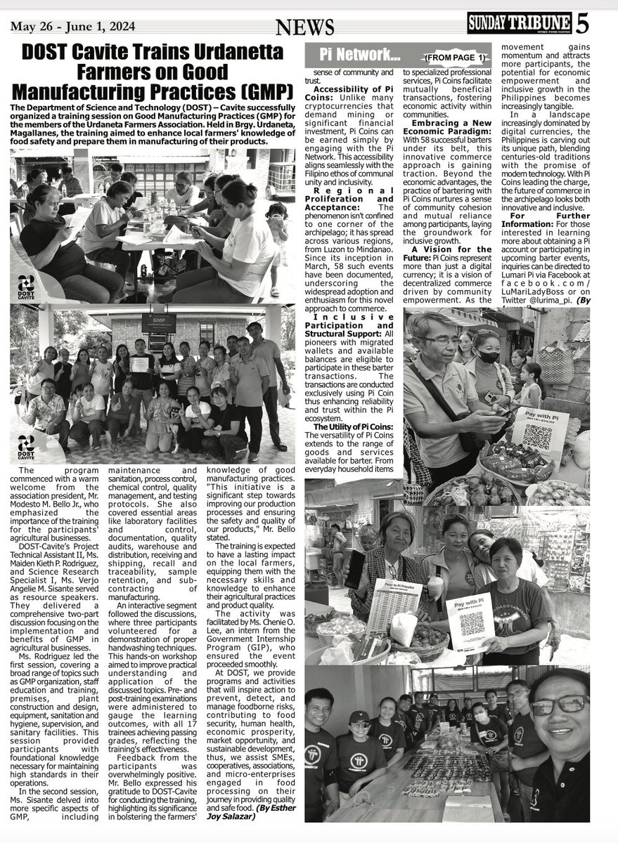 菲律宾社区的 #PiGCV 易货活动登上了《星期日论坛报》的头版，该报每天的发行量在10万到20万份之间，重点报道了菲律宾社区在易货贸易活动中对繁荣 #PiNetwork 生态系统所付出的努力和贡献！向所有GCV大使致敬！！
#PiPayment #Pi2DayGCVOMMovement