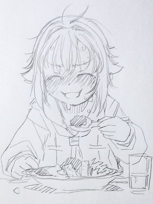 激辛カレーを笑顔でいただく幸子🍛 