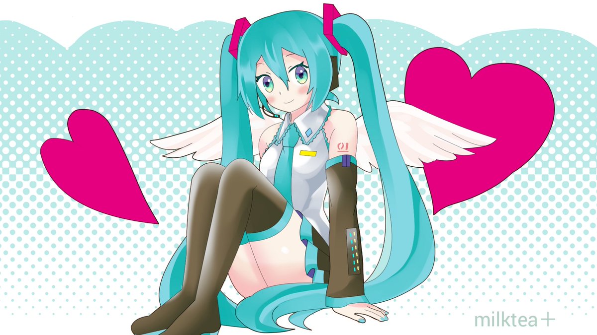 初音ミク 「#初音ミク」|milktea＋のイラスト