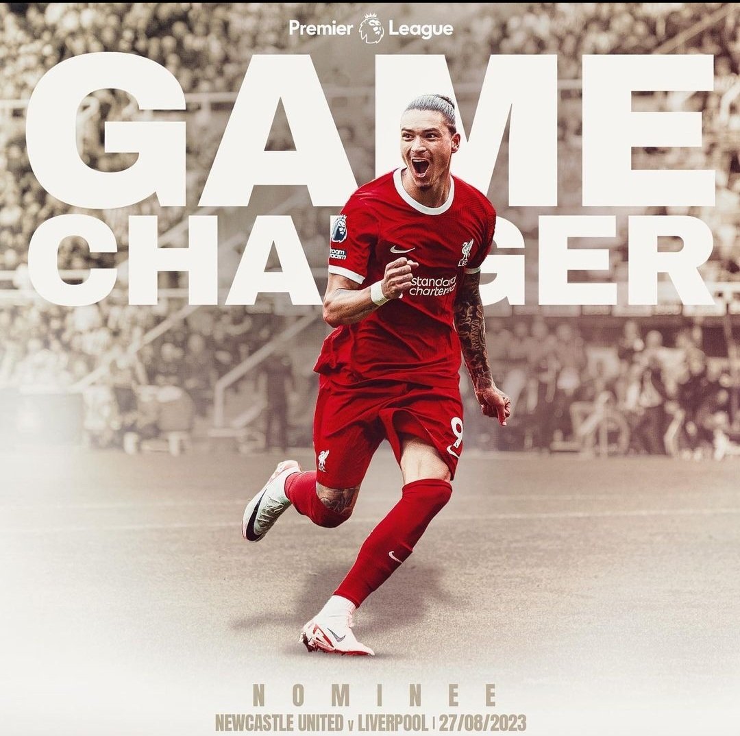 Darwin Núñez has been nominated for the Premier League Game Changer Award in recognition of his match-winning display against Newcastle United! 💫 #YNWA 🔴 @Darwinn99 🇺🇾