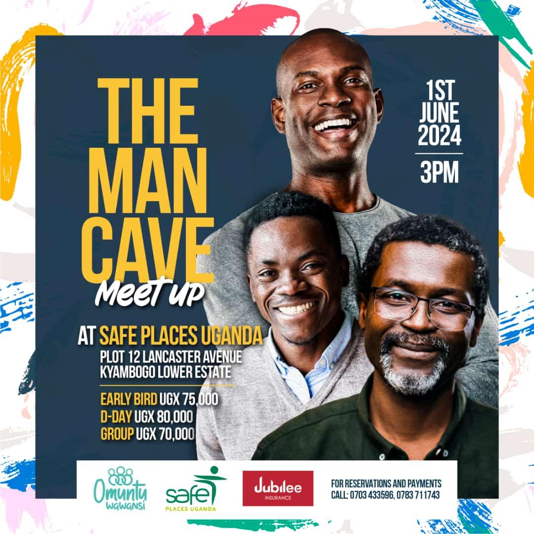 ManCaveUg's tweet photo. Calling All Game Changers! 🌟
📅 Save the Date: June 1st, 2024
📍 Join us at ManCave Ug Meetup

This is more than a meetup; it’s a movement.
👥 Connect with visionary leaders
🗣️ Engage in honest, transformative conversations.
🔧 Discover tools that redefine success and leadership.

Every man has a story... what will yours be?

Secure your spot Now and be part of something bigger.
@safe_treatment @JubileeInsUG
#ManCaveMeetup #Leadership #MensGrowth #TransformativeJourney
