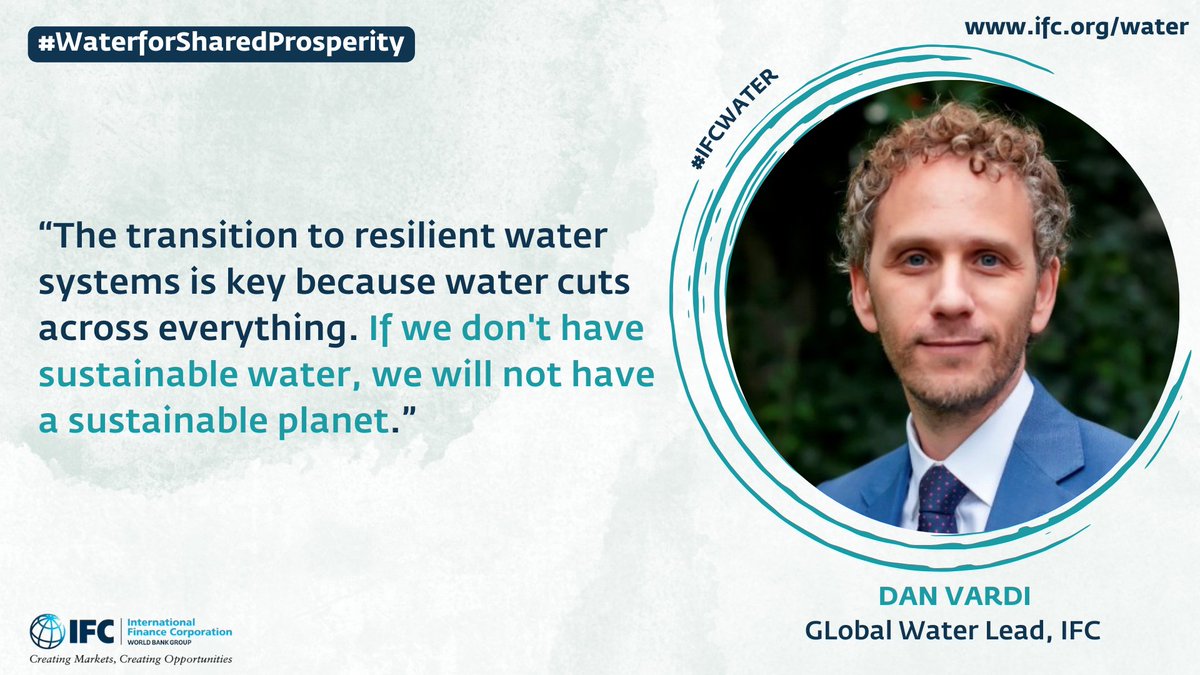 Did you know that a quarter of the world’s population lacks access to safe drinking #water? Financing the expansion of water infrastructure is more important than ever. Learn more: wrld.bg/rbyp50RNYFn #WaterforSharedProsperity #IFCWater