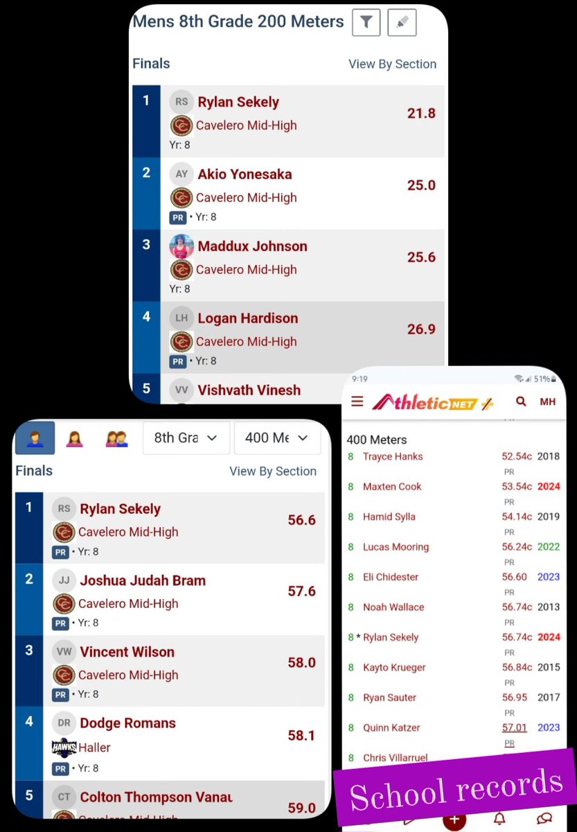 QBSackClub's tweet photo. Fun event today, my team did really good. I placed first in the 400 and 200 meters. 
400m - 56.74
200m - 22.04

#TrackandField #HonorRoll #D1 #football #pnw #WashingtonState  #Recruiting #HardWork https://t.co/JIQXpH95dn