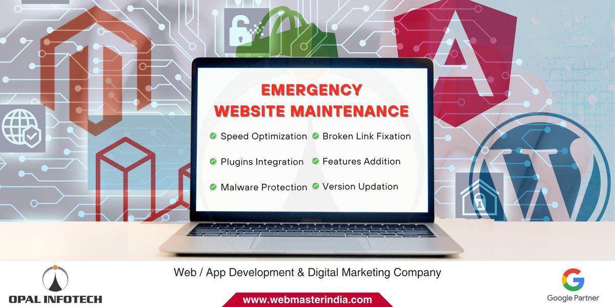 Keep Your Digital Presence Proactive with Regular Web Maintenance. From speed optimization to malware protection and feature updates, stay ahead with Opal Infotech.

Visit - webmasterindia.com/digital-market…

#OpalInfotech #WebsiteMaintenance #DigitalMaintenance