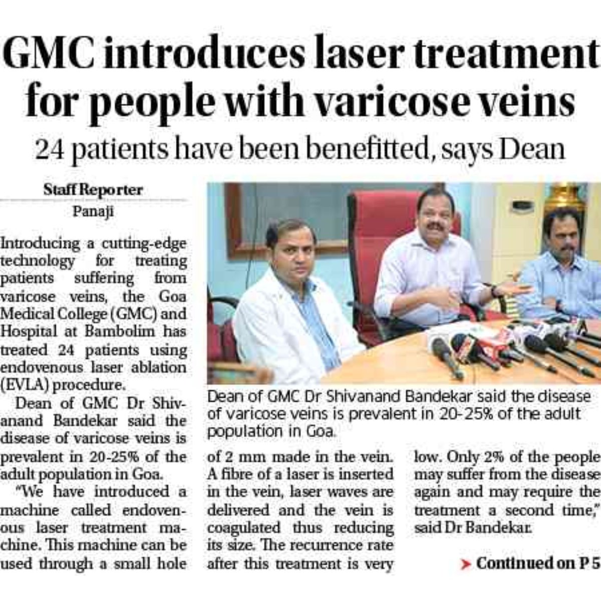 #varicoseveins #lasertreatment #goanews #navhindtimes