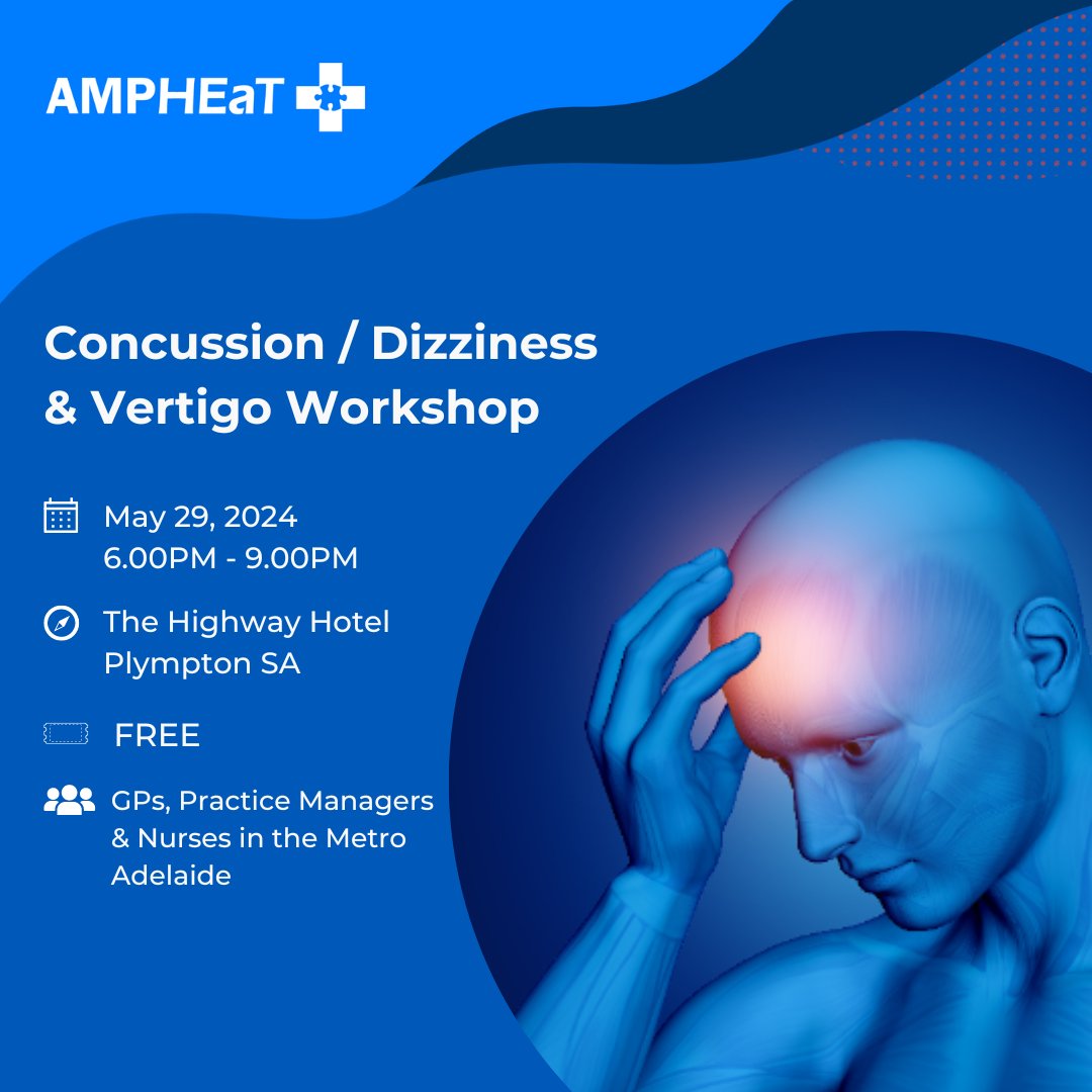 Few spots left! Join our workshop about SCAT 6, the latest evidence-based guidelines and return to sport/activity concussion assessment tool, how to manage and other referral options. FREE with dinner 🎫👉 ampheat.com.au/event/concussi…