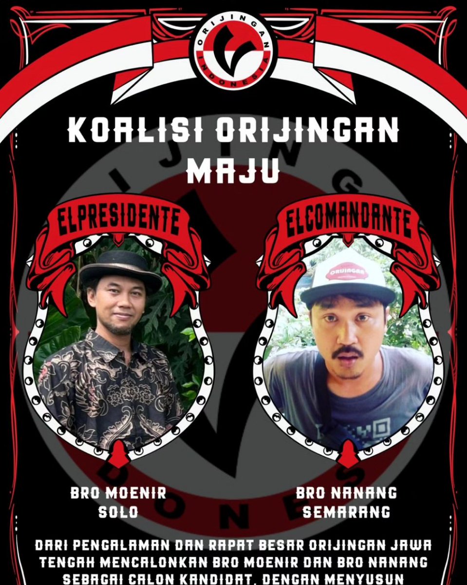 orijingan's tweet photo. Musyawarah Nasional (Munas) Orijingan Indonesia III  tahun 2024  di Bogor Jabar  , Pd tanggal 25-26 Mei 2024  , Usut punya usut ternyata sudah ada 3 kandidat calon ketua dan wakil ketua koalisi yang dicalonkan dari korwil mereka  saling klaim terpilih pada Munas Orijingan III https://t.co/7NMIz6B46d