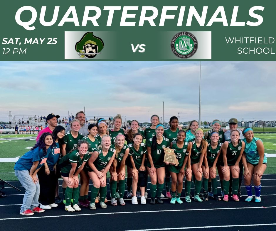 WhitfieldWSOC's tweet photo. Quarterfinals this weekend - get your tickets now! Let’s go Whitfield! 💚🤍 https://t.co/PxwGdehEuH