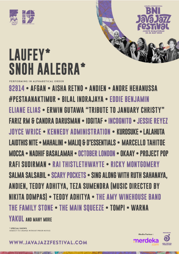merdekadotcom's tweet photo. New names are added! Check out the latest BNI Java Jazz Festival 2024 lineup. Can you spot your favorites? Secure your tickets now on https://t.co/lJxGNZ5Q5s!
#BNIJJF2024 #JJF2024 #musicfestival #javajazzfestival #javajazz2024 #javafestpro #javafestivalproduction https://t.co/49CaHnHU1c