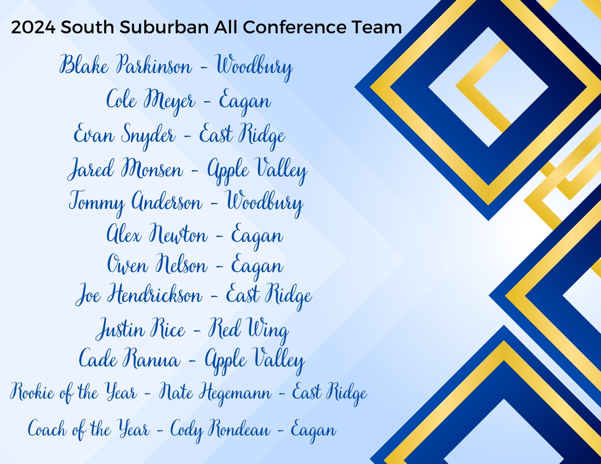 Your 2024 South Suburban All Conference Award Winners!!!

<a href="/MinnesotaUlt/">Minnesota Ultimate</a> <a href="/MNYouthUltimate/">MN Youth Ultimate</a>