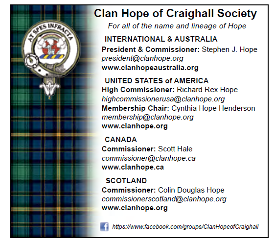 As featured in the #ScottishBanner:
#ClanHopeofCraighall
clanhope.org
#ClanHope #ScottishDiaspora #ScotSpirit #Hope #ScottishHeritage #ScottishClan #CallingTheClans #TheBanner