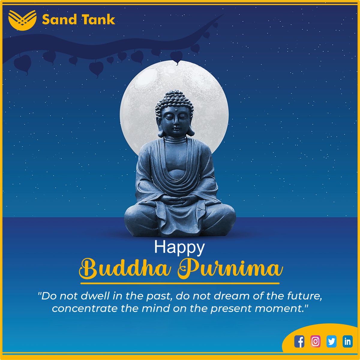 Today, we celebrate Buddha Purnima, honoring the birth, enlightenment, and Nirvana of Lord Buddha. Let's strive to embody his teachings of love and mindfulness.
 
#Sandtankfoundation #HappyBuddhaPurnima #BuddhaPurnima #Peace #Enlightenment #Compassion #Wisdom #TeachingsOfBuddha