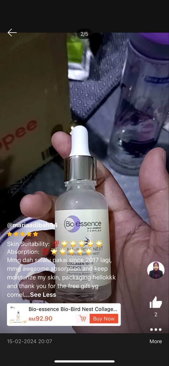 Bio essence dari bird nest ni memang best review pun five start guys apa lagi run bestie❤️😜