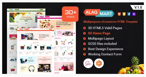 Alaq Mart Multipurpose eCommerce HTML Template

Buy Now - 1.envato.market/zNVJNG 

#cosmetics #ecommerce #electronics #grocerymarket #html #HTMLTemplate #onlinestore #onlinevegetables #organicfood #retail #sass #shop #supermarketgrocery #webstrot