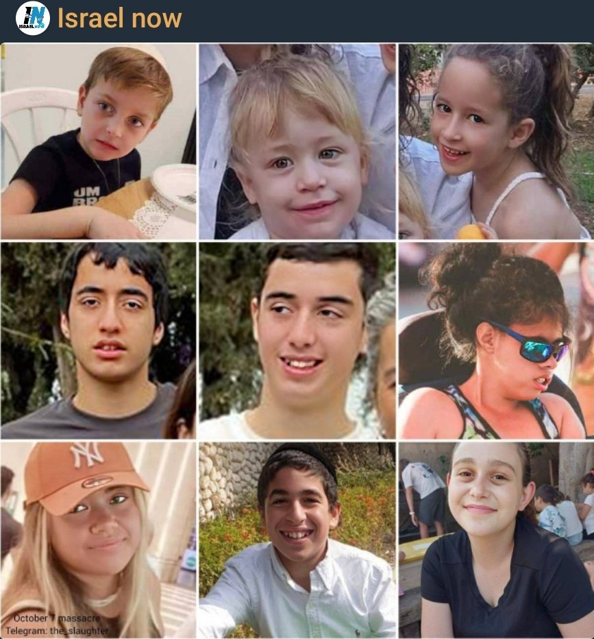 These kids were murdered by freedom fighters, who never hurt women and children
#HamasislSIS #HamasTerrorrists #TheWestlsNext #Sickculture #BringThemHomeNow #HamasRapists #October7massacre #TheWestlsNext #Sickculture