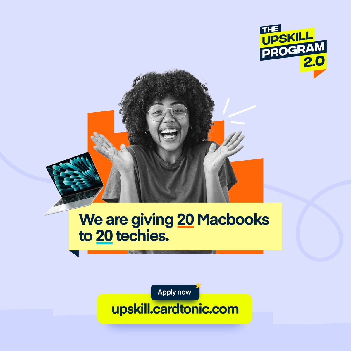 tech_queen's tweet image. @cardtonic is giving back to the tech community by sponsoring 20 techies with 20 Macbooks 🎉

If you&apos;re a developer, product manager, designer, or creative, this opportunity is for YOU✨

Apply using this link: cardtonic.com/upskill

Good luck!🫶

#CardtonicUpskill2 #Upskill2