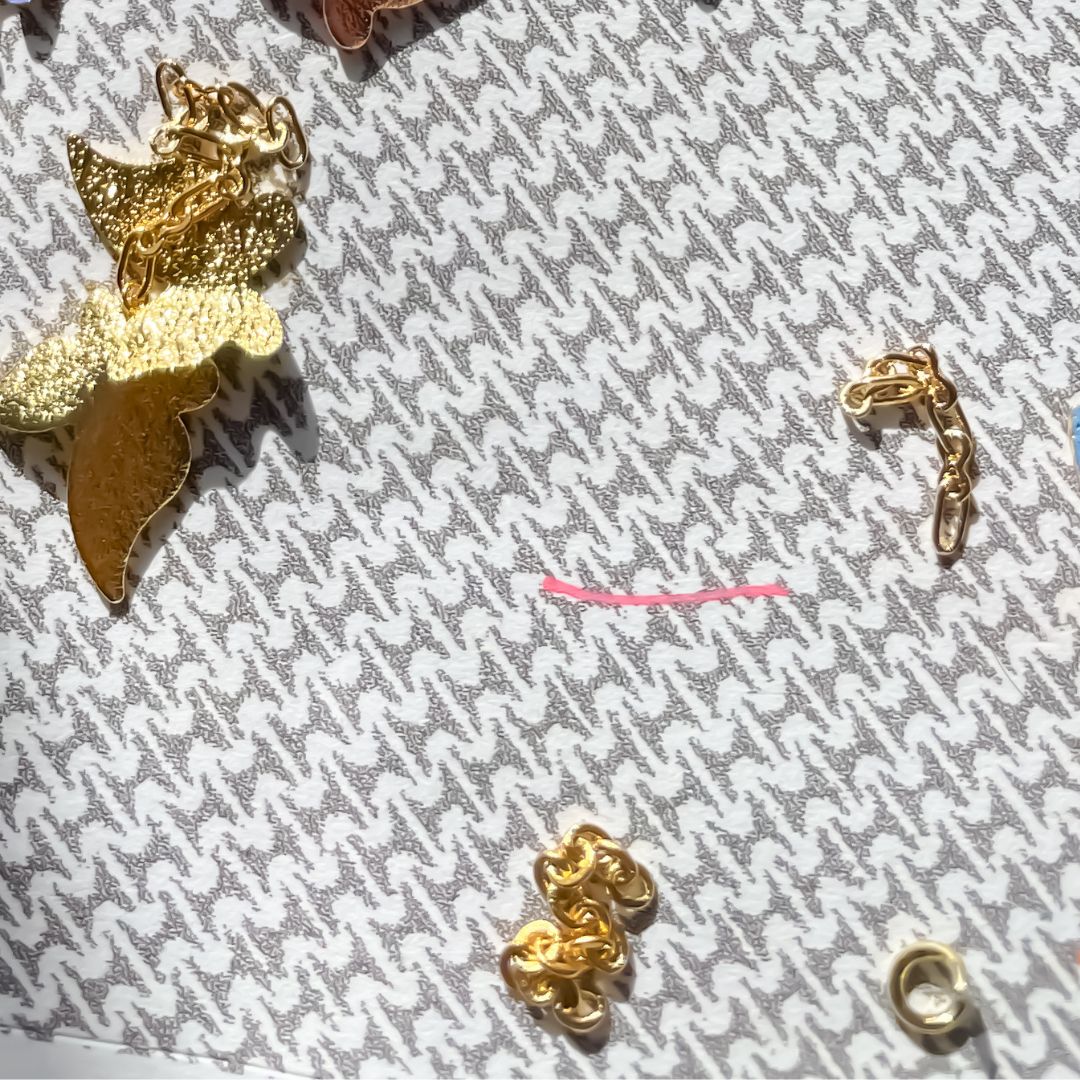 Some tiny #gold #butterflies #WorkInProgress #BTS...excited to share more soon 😍 #shadows #pink #onthebench #behindthescenes #newcollection #jewellery #jewelry #statementjewellery #statementjewelry #handmadejewellery #handmadejewelry #jewelrygifts #irishjewellery #irishjewelry