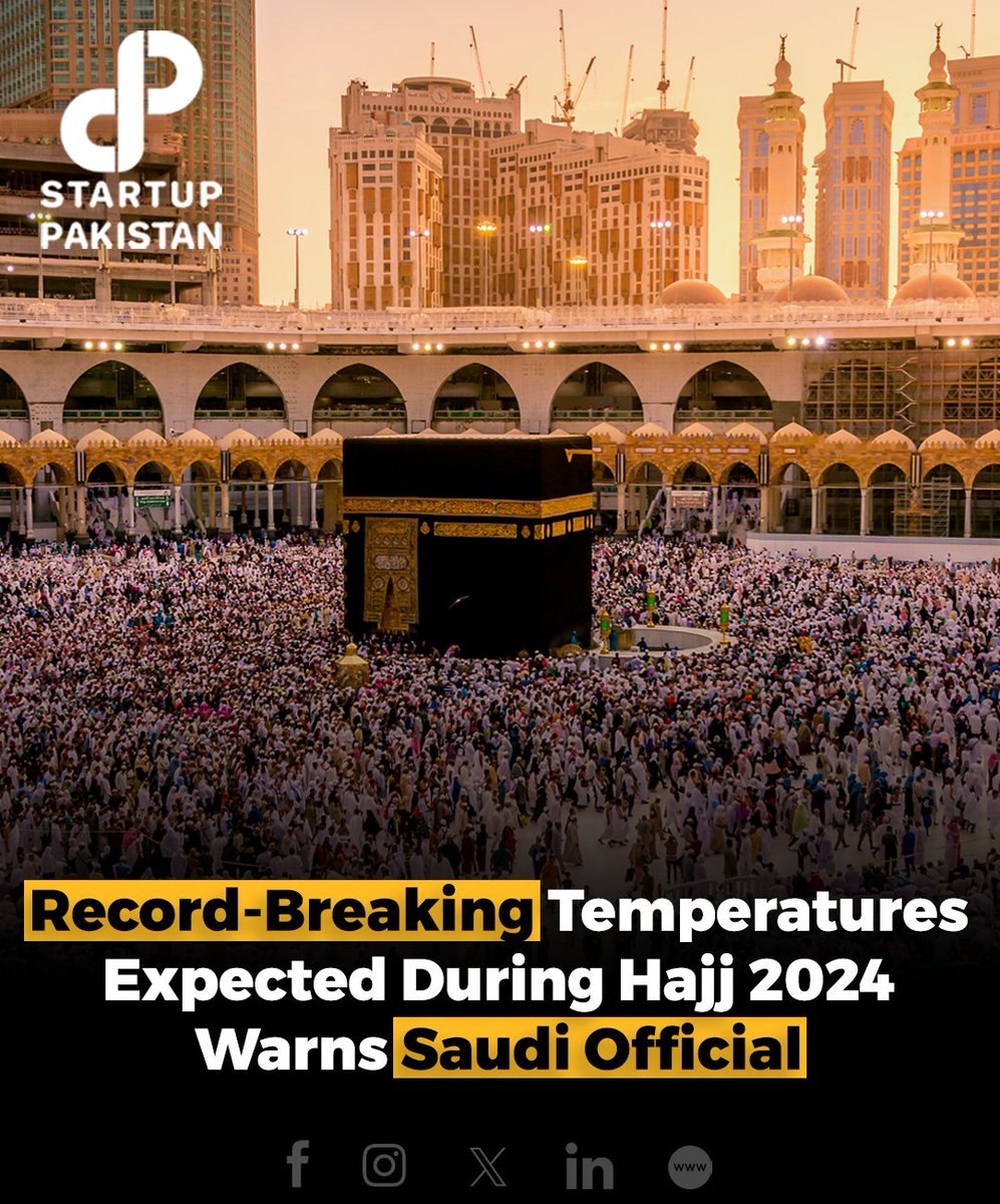 The Saudi government has issued a warning about extreme temperatures expected during the upcoming Hajj season next month. #Pakistan #Saudiarabia #Hajj #Pilgrims #Summerheat #Hottestyear #Makkah