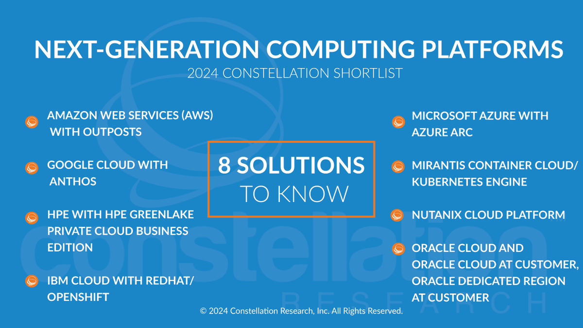 Take a look at the ShortList for Next-Generation Computing Platforms by @holgermu bit.ly/48N46CL @awscloud @googlecloud @HPE @IBMcloud @Azure @MirantisIT @nutanix @OracleCloud