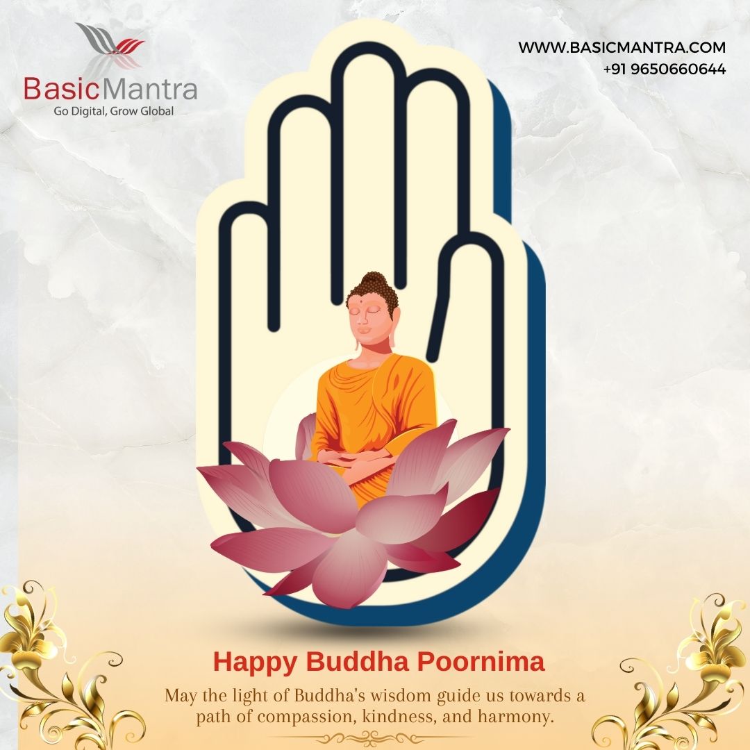 ⛩️ On the occasion of 𝐁𝐮𝐝𝐝𝐡𝐚 𝐏𝐮𝐫𝐧𝐢𝐦𝐚, may your life gets filled with peace, happiness, good health, and joy. 🏮
.
🙏🏻 𝐇𝐚𝐩𝐩𝐲 𝐁𝐮𝐝𝐝𝐡𝐚 𝐏𝐮𝐫𝐧𝐢𝐦𝐚 🙏🏻
.
.
.
#BasicMantra #BuddhaPurnima #HappyBuddhaPurnima #Vesak #marketingagency #digitalmarketingservices