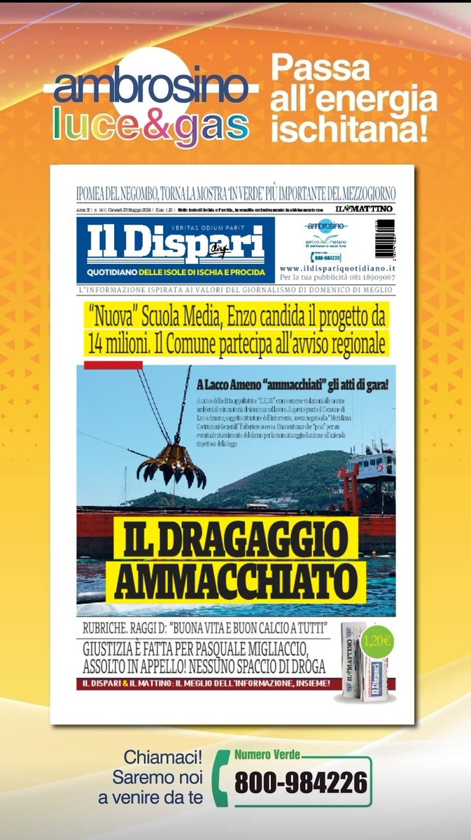 ildisparilive's tweet photo. Edicola. Il dragaggio ammacchiato

https://t.co/pjuzov53SN

#ischia #23maggio #buongiorno https://t.co/jQiX20bXAD