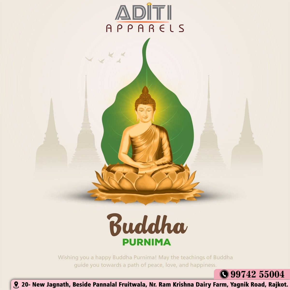 On Buddha Purnima, may the divine grace of Lord Buddha always be with you. Happy Buddha Jayanti!
.
.
.
#buddhapurnima #buddha #buddhaquotes #buddhastatue #buddhism #aditiapparels #apparelshop #womensclothings #girlsethnicwear #womenethnicwear #womensethnicwear #designerethnicwear