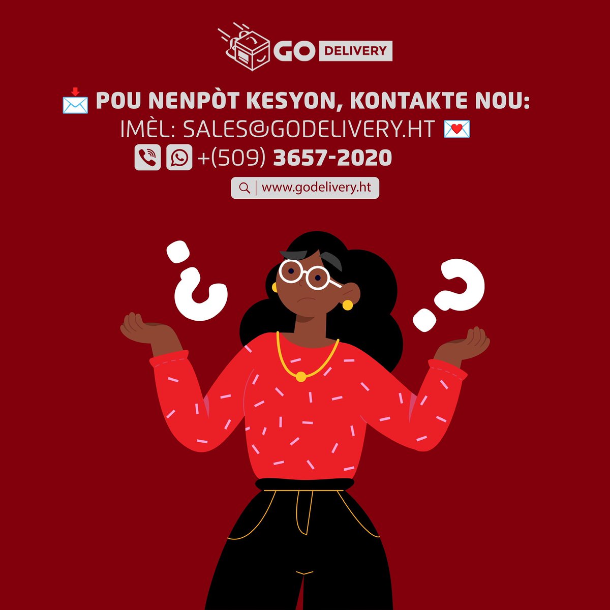 g0delivery's tweet photo. Pou nenpòt kesyon oswa bezwen asistans, sèvis kliyan nou an a dispozisyon ou. https://t.co/pjYz1B9G2m