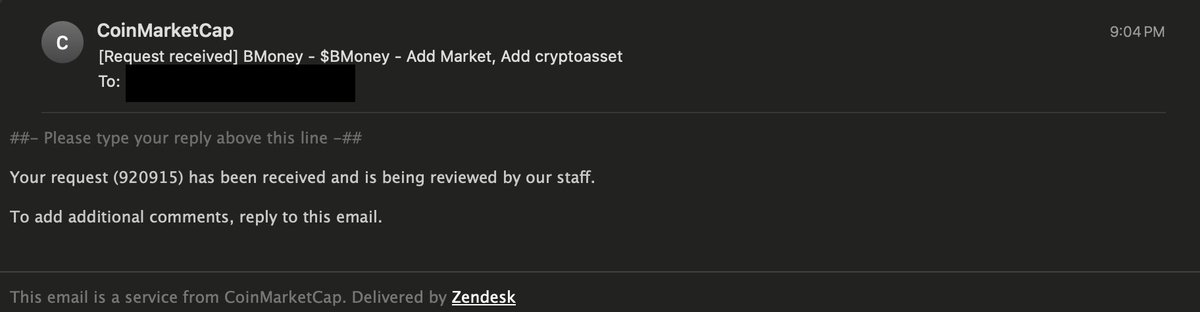 BMONEYonETH's tweet photo. Coinmarketcap application submission completed. Now we wait!!

#sidewayshat 
0xF10Da48D4aaA8D784C5E369Cb998E263cfE32AA8 https://t.co/GcRsh82qlz