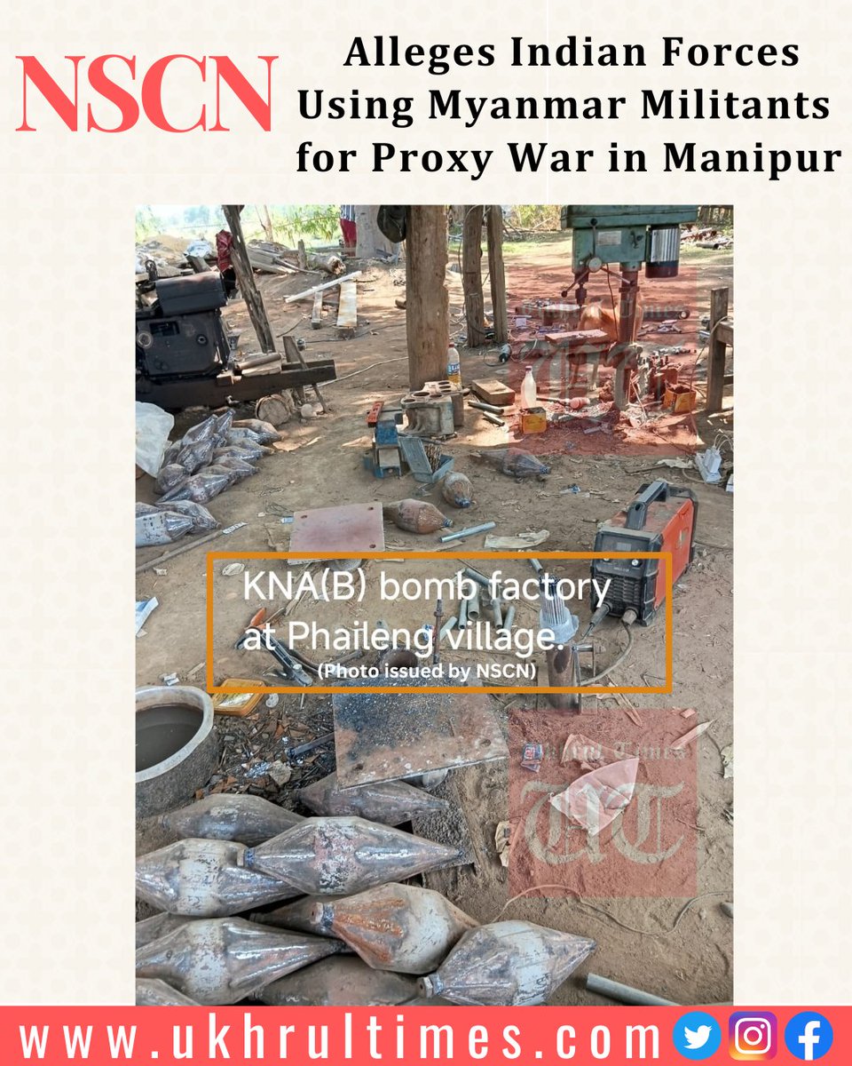 ukhrultimes's tweet photo. NSCN: "...NIA has made bewildering allegations against #NSCN for fueling the #Meitei-Kuki-#Zo ethnic conflict by allegedly helping the Meitei revolutionary groups against the Kuki militants; As usual, the KNA/KNA(B) is in denial mode, trying to show a different picture, far from having any link with the ubiquitous AR and para-troopers; the #FMR was scrapped by the MHA to control the undesirable elements crossing the border. It is ironic that #Kuki #militants are found as favorable elements to wreck the presence of the #NagaArmy in #Myanmar."
More here | https://t.co/UyrZGvdulz