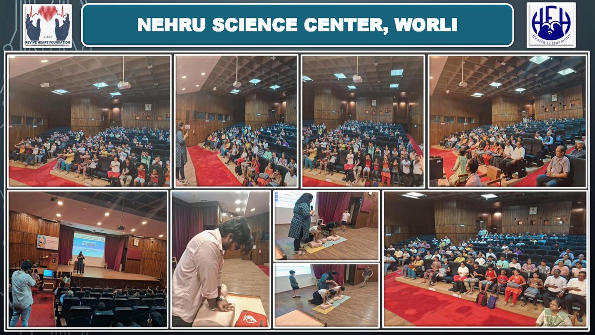Revive Heart Foundation (iCARE) held a workshop for the students of Summer Camp, their parents and the staff of Nehru Science Center, Worli 

We had 150 attendees

#CPRYourSuperpower #ChalYaarSeekheinCPR #MoHFW_INDIA #timesnow #CNN #Indiatoday #SuddenCardiacArrest  #Hfh