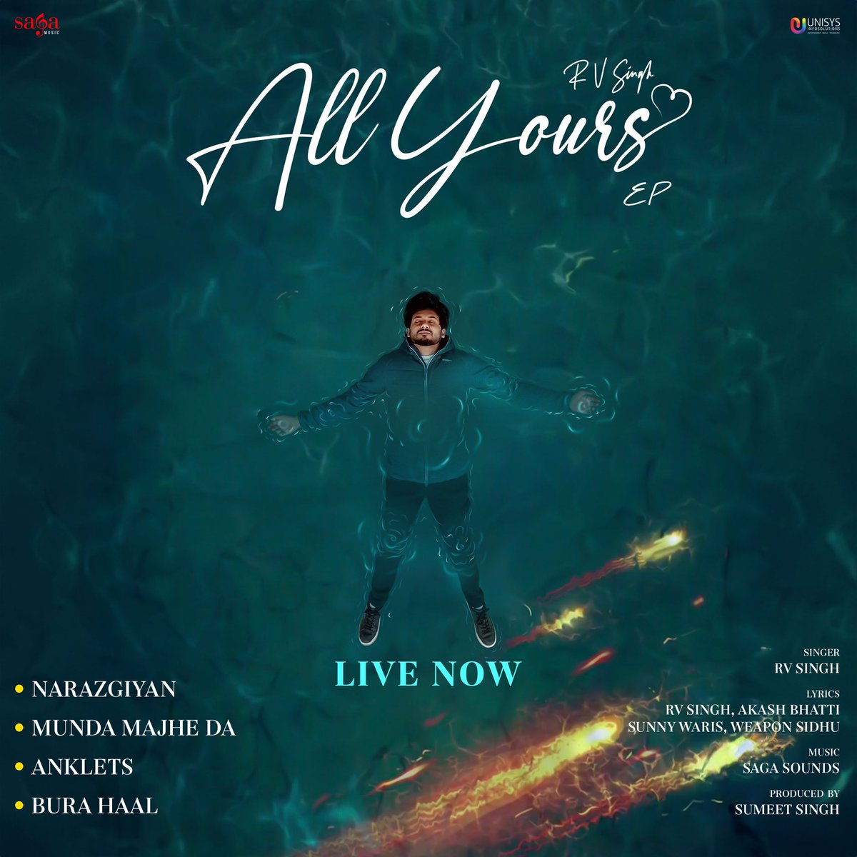 Saga_Hits's tweet photo. @sagastarrvsingh first ever EP #AllYours is out 🎶✨ 
Track list : 
• Narazgiyan 
• ⁠Munda Majhe Da 
• ⁠Anklets 
• ⁠Bura Haal 
@SumeetSinghM @Unisysinfo @saga_sounds 
#sagahits #sagamusic #unisys https://t.co/W5gKNrcHV4