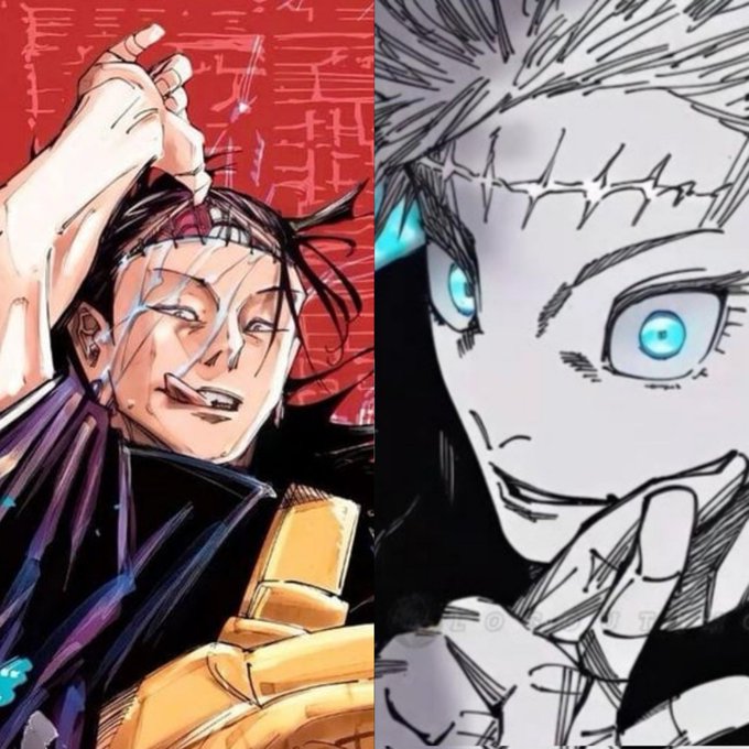 Gojo and Geto being used as weapons until the very end is crazy 😭 #yuta #jujutsukaisen #jjk261 #gojo #geto #gege