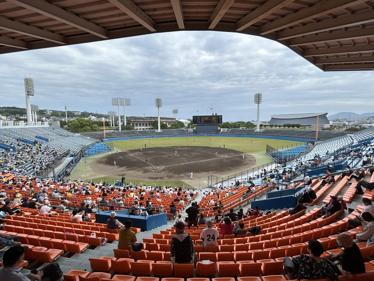 初めて来た草薙球場⚾️🏟️ #くふうハヤテベンチャーズ静岡 対 #阪神タイガース