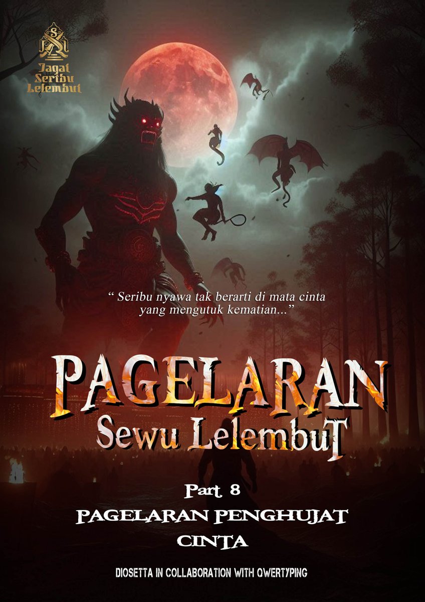 diosetta's tweet photo. PAGELARAN SEWU LELEMBUT
Part 8 - Pagelaran Penghujat Cinta

Kedatangan seseorang yang tak disangka tiba di Leuweung Sasar. Widi teman masa kecil cahyo muncul di rengah kericuhan itu. Pementasan tandingan "Turonggo Mayit" Akan diadakan...

#bacahorror @IDN_Horor @bagihorror https://t.co/PLWdB825dG