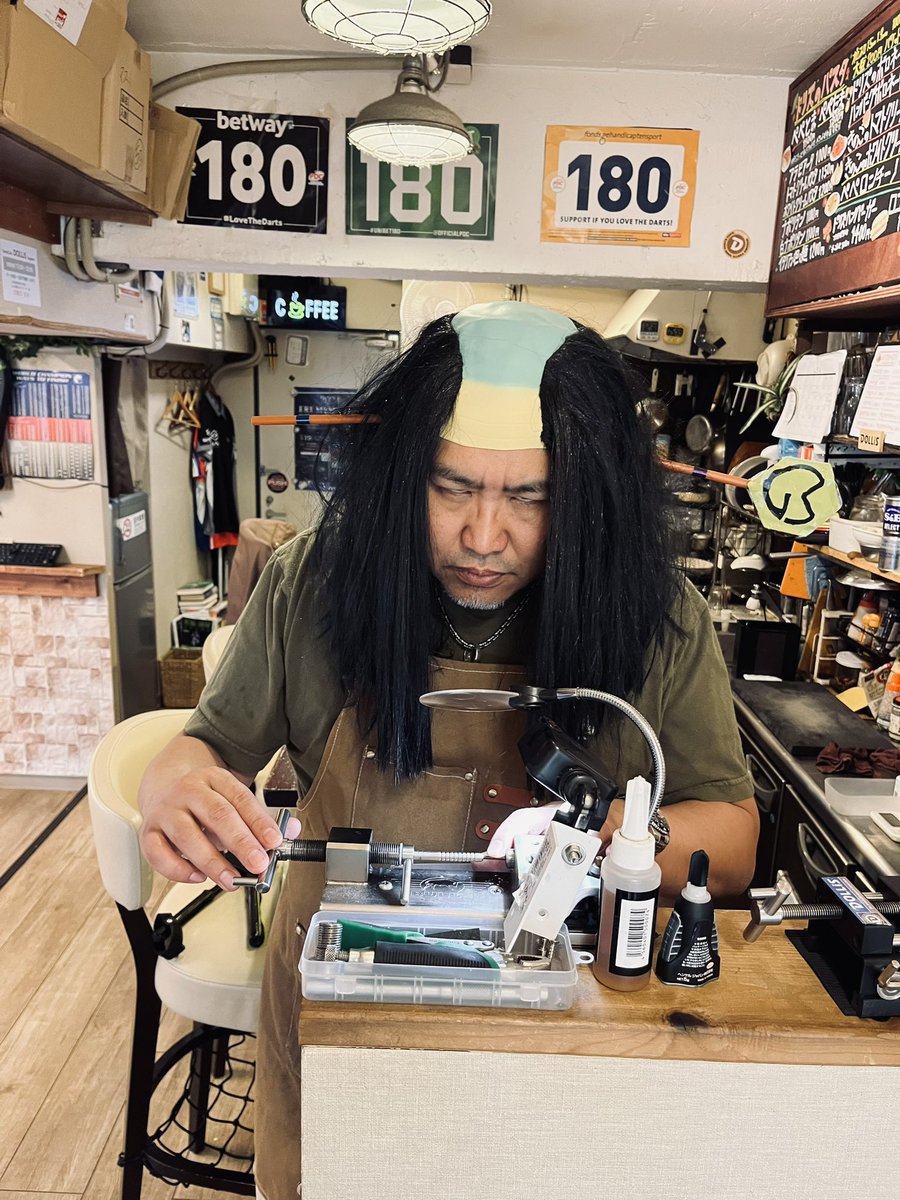 dokodemo_darts's tweet photo. 今日はドリズで、落武者カフェラテ→落武者パスタ→落武者リポイント→落武者スロー！
目が素敵✨ https://t.co/MbFqhJGypH