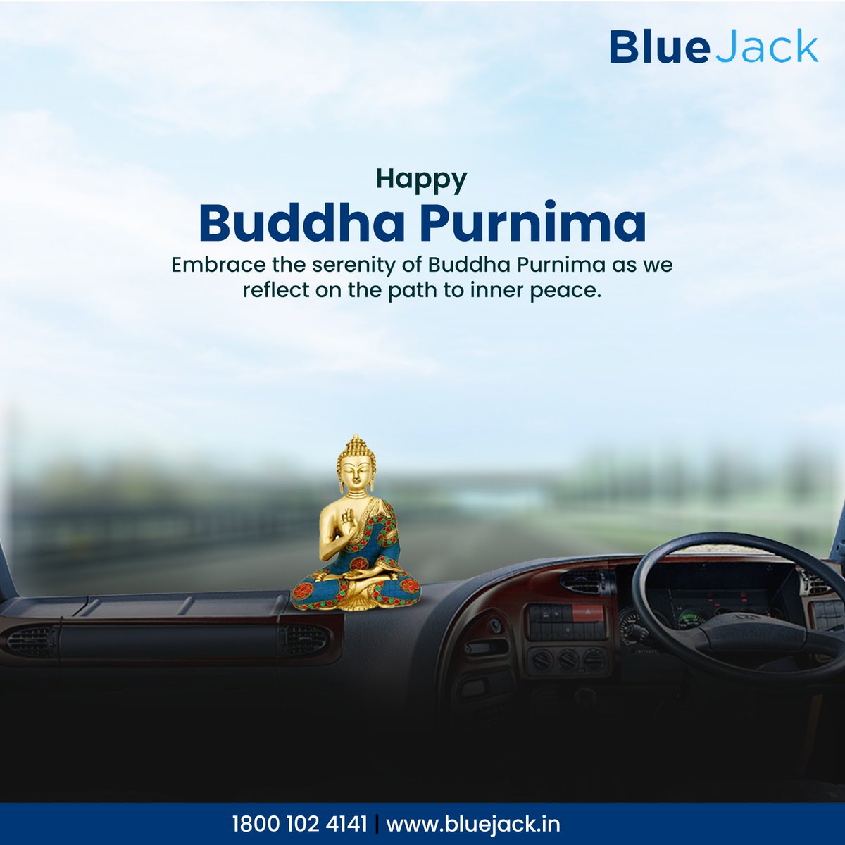 BlueJackAuto's tweet photo. We are embracing the serene essence of Buddha Purnima, as we contemplate the profound journey towards inner peace. Honour the teachings of Lord Buddha to find solace in the path to enlightenment and harmony. We wish you and your family a Happy Buddha Purnima. 

#BuddhaPurnima https://t.co/pOjceJmQue