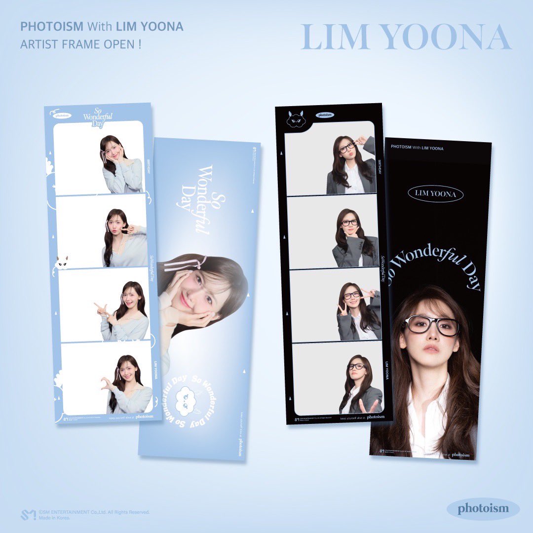 YOONAと「Photoism」がコラボレーションしたアーティストフレームが、5月24日(金)からオープンします🎉
YOONAと一緒に素敵な思い出を残してくださいね🩷

#임윤아 #LIMYOONA #GirlsGeneration #So_Wonderful_Day