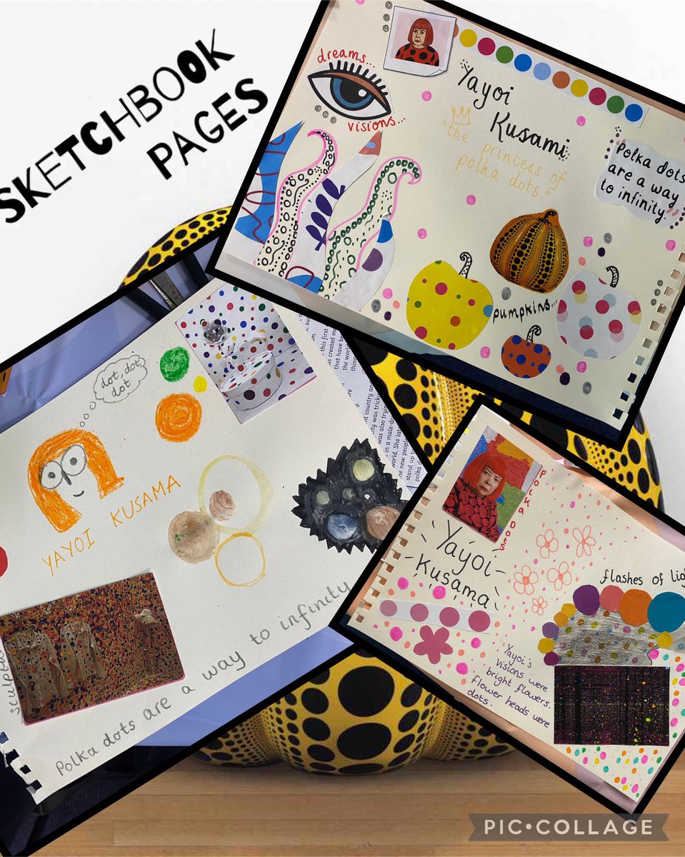 Fantastic staff #PD session last night, developing the use of sketchbooks. Inspired by the dotty world of #YayoiKusama teachers explored how we can further use our sketchbooks to develop artist studies. 🎨 #ArtNC #Sketchbooks