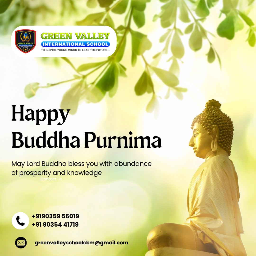 Greenvalleysch's tweet image. Embrace the tranquility and wisdom of Buddha Purnima with this serene depiction of Lord Buddha in meditation. Let the light of enlightenment guide your path. 🌿

#BuddhaPurnima #PathOfLight #InnerPeace #buddhapurnima #buddha #GreenValleyInternationalSchool #schooladmissions2024