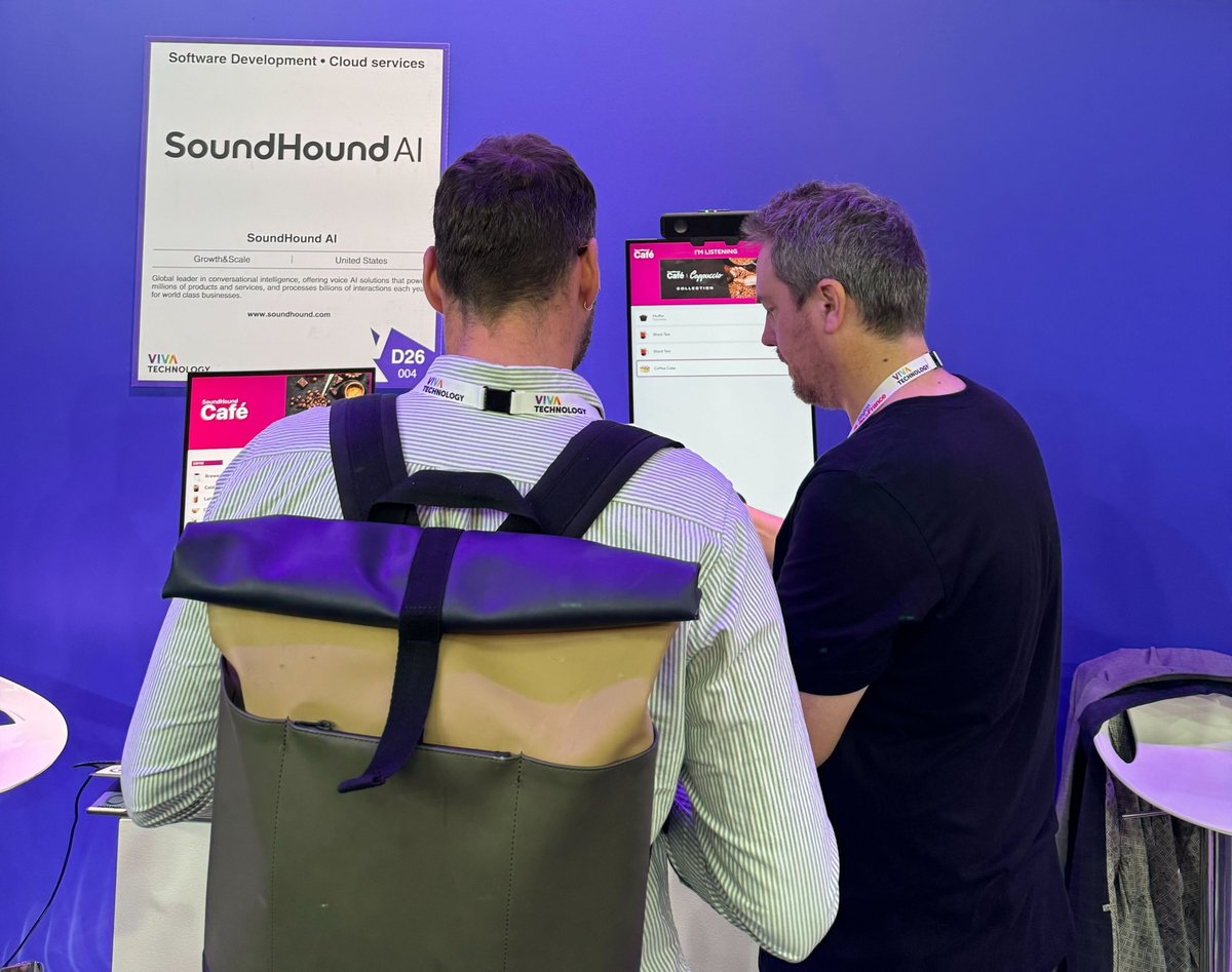 Attending #VivaTech 2024 (@VivaTech)?

📍 Visit SoundHound AI at booth # D26-004 to meet the team and see live demos of our innovative #VoiceAI solutions for the automotive and restaurant industries 🚀