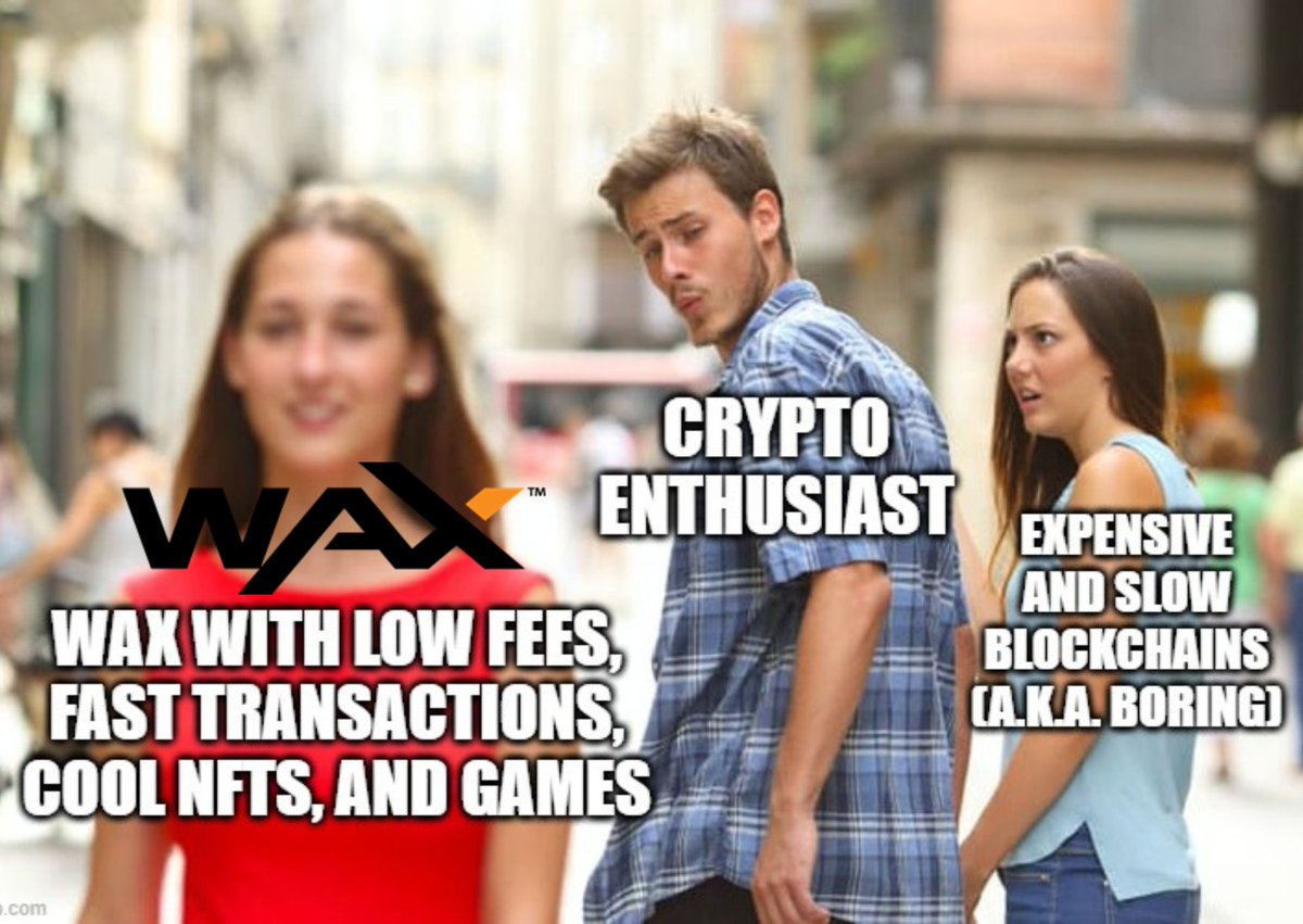 vry_lle's tweet image. Why stick with expensive, slow, and boring blockchains when you can join @WAX_io for low fees, fast transactions, awesome NFTs, and games? #WAXHub #DAOLabs #SocialMining