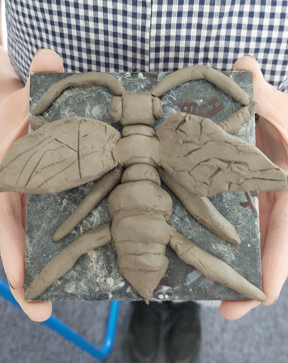 Art week 2024 LKS2 creating clay minibeasts.